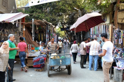 <a class="fancybox" rel="gallery-" href="https://www.cuipcairo.org/sites/default/files/styles/largest/public/dsc_0178_0.jpg?itok=bdaP5qte" title="A view of the activities in Tawfiqiya market in the afternoon.">Enlarge</a><br >2015, Oct 11<br>A view of the activities in Tawfiqiya market in the afternoon.