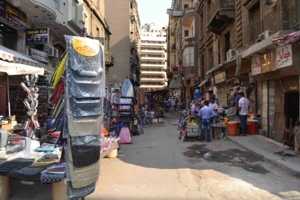 <a class="fancybox" rel="gallery-encroachments-and-territory-markers" href="https://www.cuipcairo.org/sites/default/files/styles/largest/public/dsc_0182.jpg?itok=visSZZW8" title="The shops spill out their goods in the passageway.">Enlarge</a><br >2015, Oct 11, 02:10pm<br>The shops spill out their goods in the passageway.