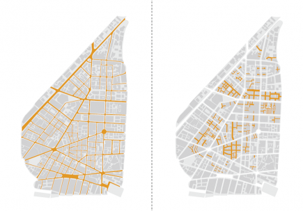 <a class="fancybox" rel="gallery-images" href="https://www.cuipcairo.org/sites/default/files/styles/largest/public/streets_vs_passageways_0.png?itok=pqA3B8y2" title="Street network versus Passageway network">Enlarge</a><br >Street network versus Passageway network